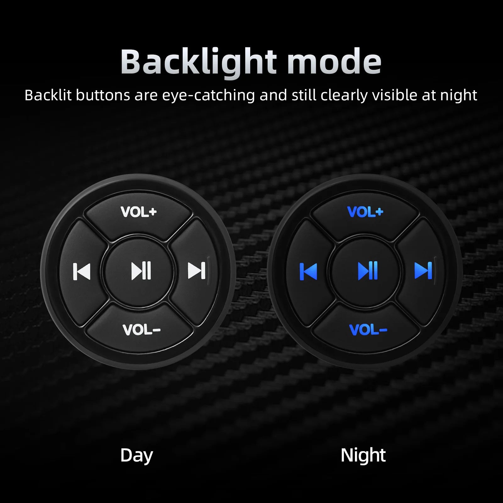 Wireless Media Bluetooth-compatible Button Remote Controller Car Motorcycle Steering Wheel MP3 Music Play For IOS Android Tablet