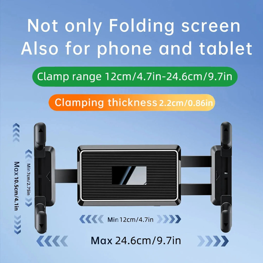 Dashboard Tablet Holder for Car Suction Car Mount with for All 7"-15" Pad Tablet and 4" - 7"Folding Screen/Straight Panel Phone