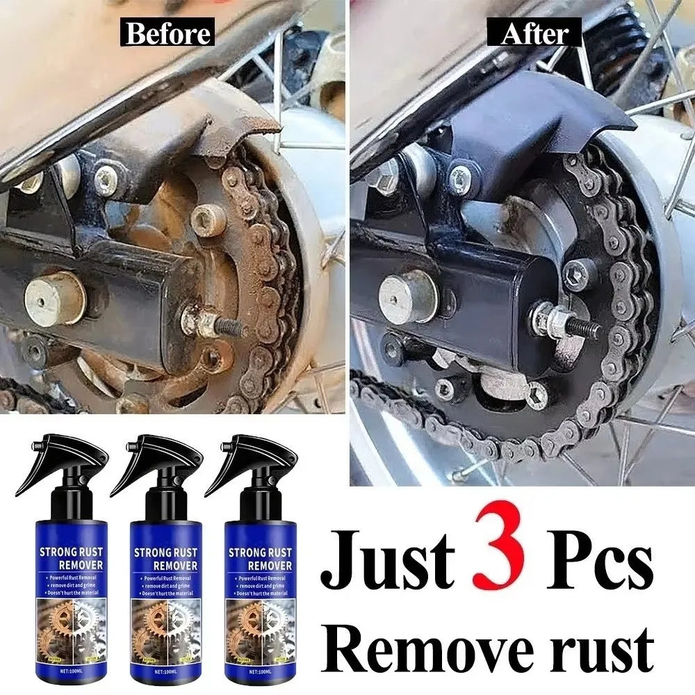 Car Rust Remover Auto Exhaust Pipe Rust Derusting Spray Quickly Car Wheel Hub Care Clean Metal Iron Prowder Stain Removal Agent