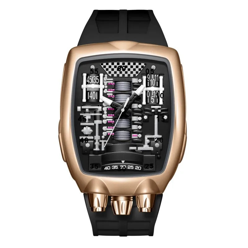 Alien Y2k Transparent hollow design Quartz Watch Mens Special Creative unique case Shape Design Fashion Men Watch AAA Clock