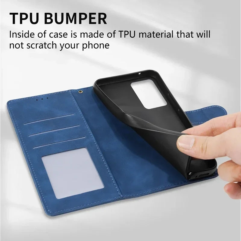 Wallet With Card Slot Support Magnetic Flip Leather Case For Xiaomi Redmi Note 14 Pro+ 14S 13 Pro 12S 12 11S 10 9 Pro 8 7 Cover