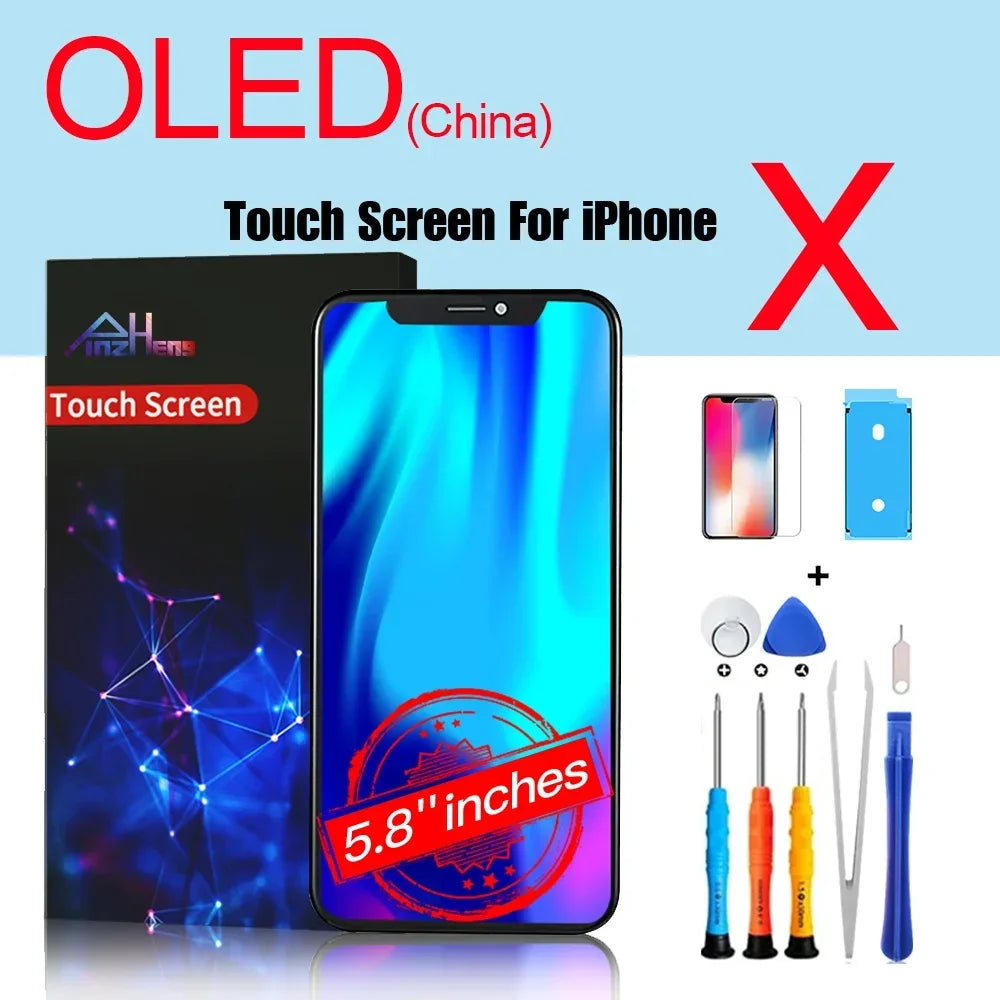 PINZHENG High Quality Screen AMOLED INCELL LCD OLED OEM For iPhone 11 12 13 Mini Pro Max XS XR MAX Display Replacement With Tool