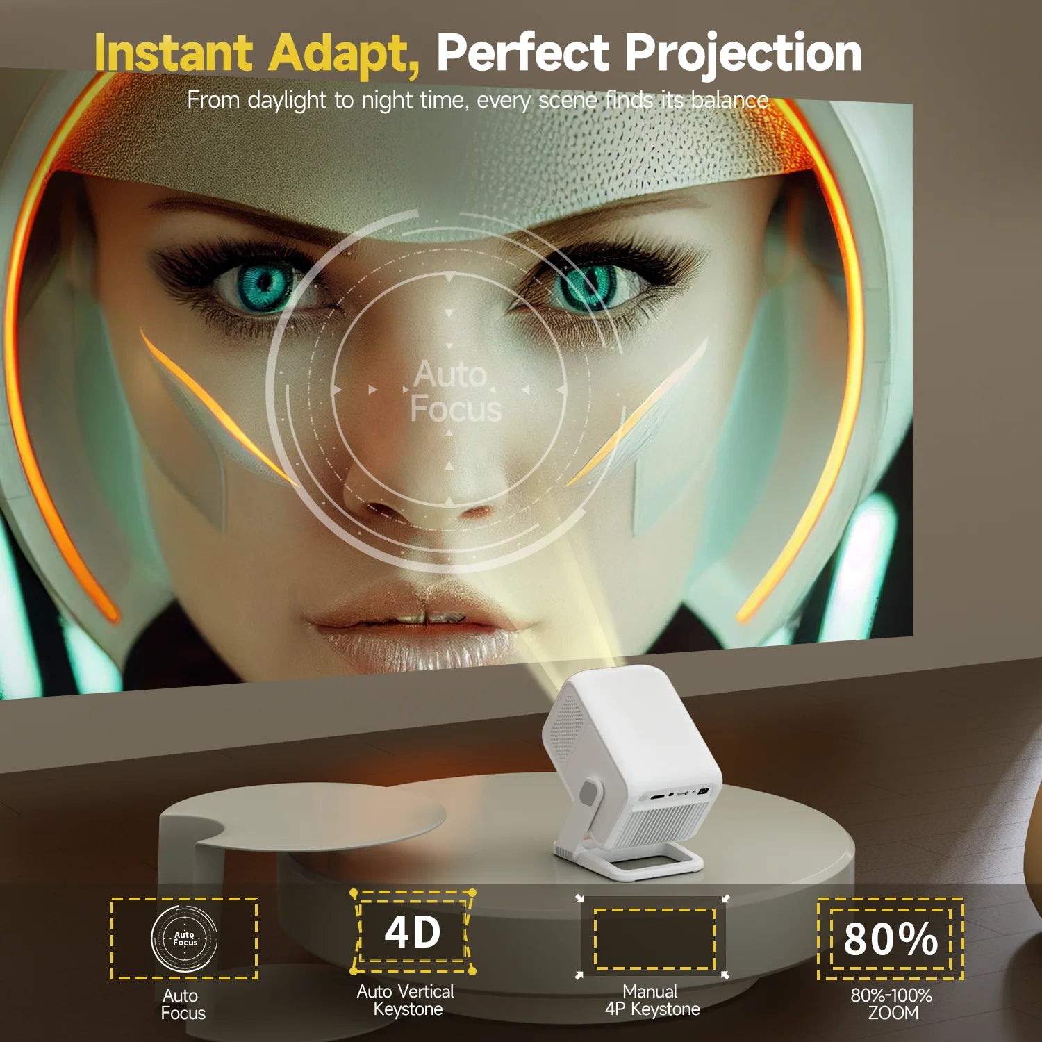 Magcubic HY310X 4K Mini Projector With Full HD 1080P 420ANSI Android 11 Auto Focus Keystone for Outdoor Theater Stand Projector