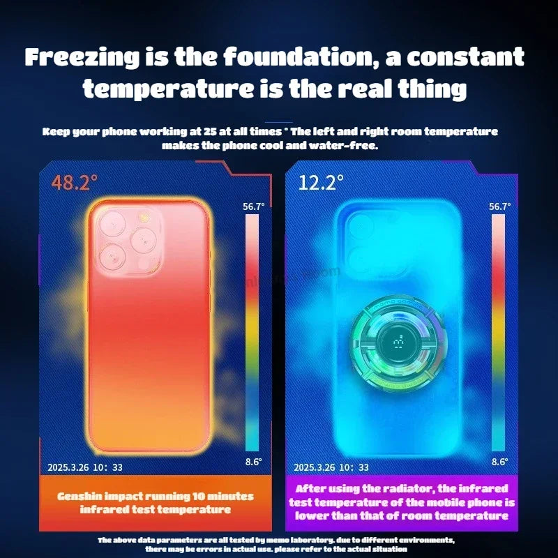 Lastest MEMO Cooler CX15, Mobile Phone Freeze Cooler for PUBG Game, Universal Semiconductor Cooling Fan Radiator