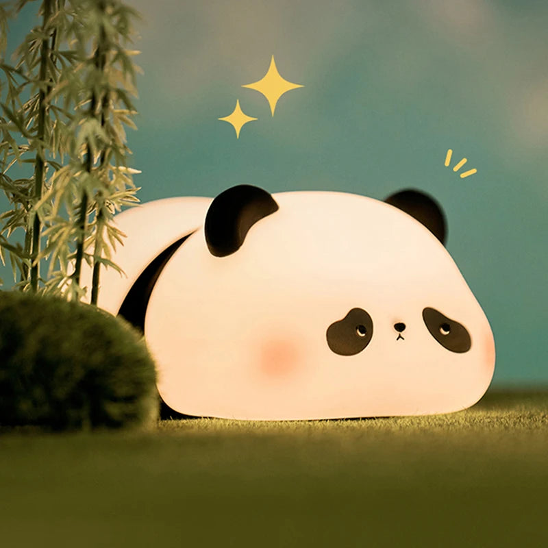 Easter Bunny Lamp Panda Light Ornament Cute Rabbit Lamp Decorations Desk Accessories Cartoon Reading Light Easter Gifts