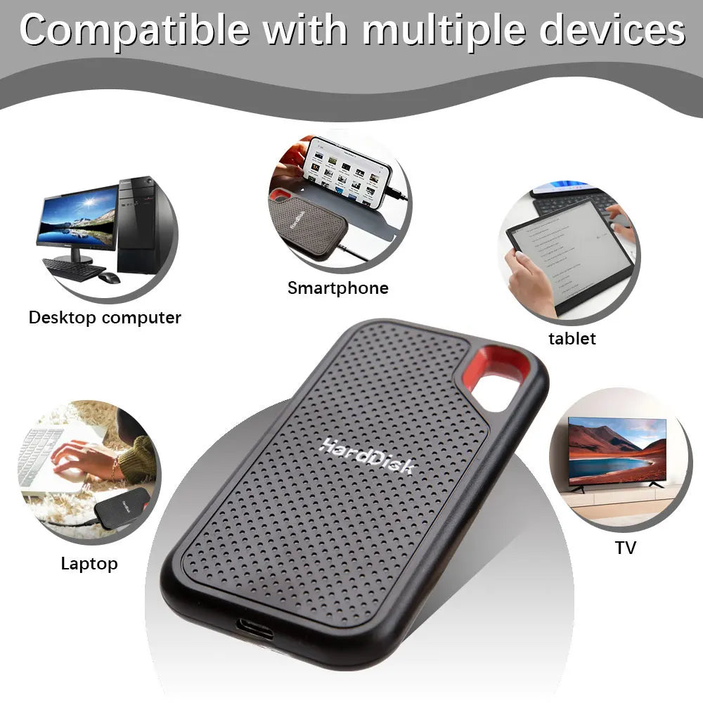 1TB cost-effective external hard drive USB 3.1 high-speed transfer solid-state drive, new portable hard drive suitable for lapto