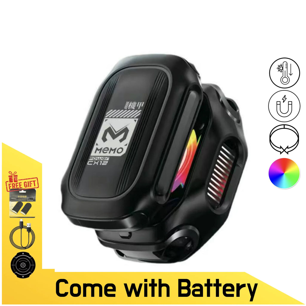 MEMO CX12 Gaming Cooler, Mobile Phone Cooler with External Battery, Magnetic Semiconductor Ice Cooling Radiator