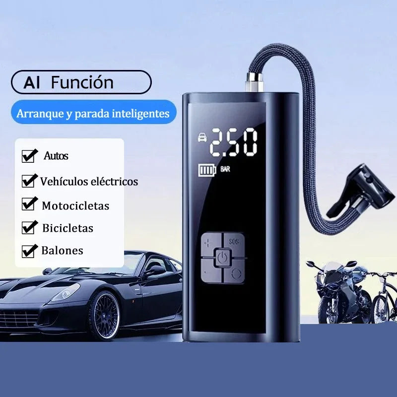 150PSI Wireless Car Air Compressor Smart Tire Inflator Portable Electric Pump for Motorcycle/Bicycle/Balls Type-C Fast Charging