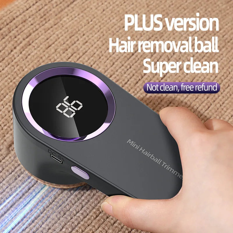 Clothing Hair Dehairing Device LED Portable Digital Electric Particle Hair Dehairing Device USB Rechargeable Felting Removal Dev