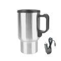 Vehicle Heating Cup Stainless Steel Electric Heating Car Kettle Water Coffee Milk Thermal Mug 12V 450ml Camping Travel Kettle