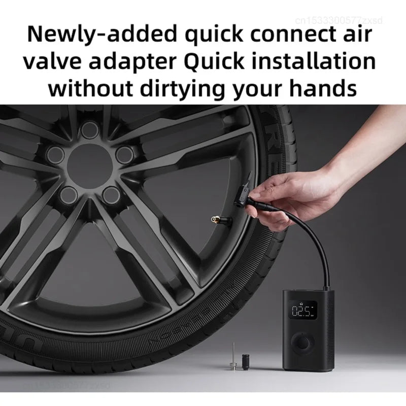 Xiaomi Mijia Air Pump 2 for Bicycles and Balls, Digital Tire Pressure Preset, Automatic Stop Charging, Type-C Multitool Inflator