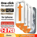 1-3Pc 8K High End Tempered Glass For iPhone 15 14 13 12 11 Pro Max XS MAX 15 16 Screen Protector With Alignment Mounting Cover