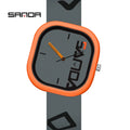 SANDA Hot Brand Fashion Sports Men's Quartz Watch Luxury Casual Waterproof Silicone Strap Men Clock Simple Design Men Wristwatch