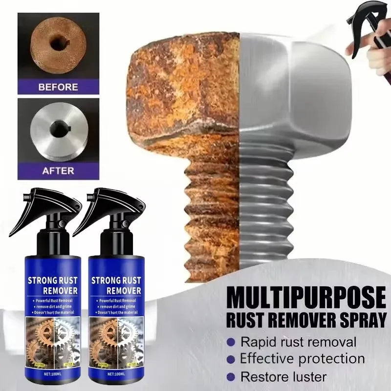 Car Rust Remover Auto Exhaust Pipe Rust Derusting Spray Quickly Car Wheel Hub Care Clean Metal Iron Prowder Stain Removal Agent