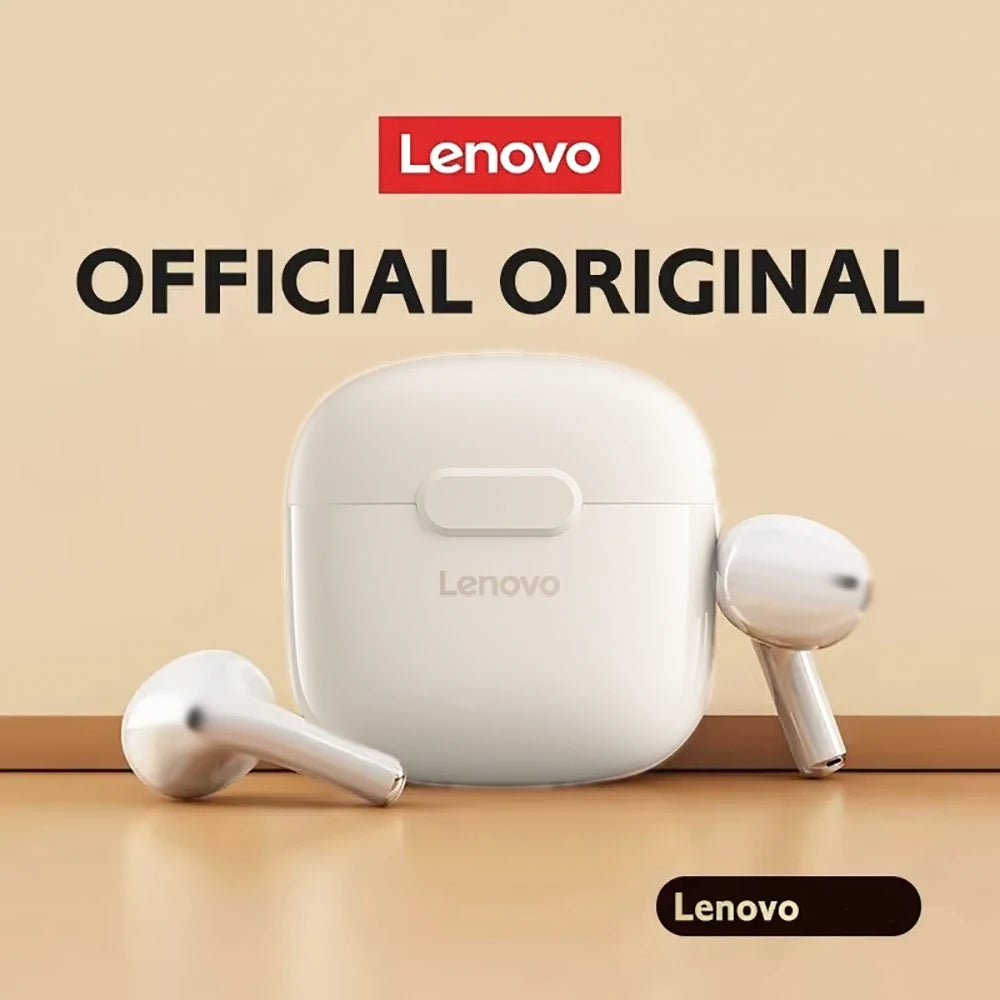 Original Lenovo Bluetooth 5.0 TWS Wireless Earphones Human Ear Design Headset Simple Operation Easy to Grasp Headphones