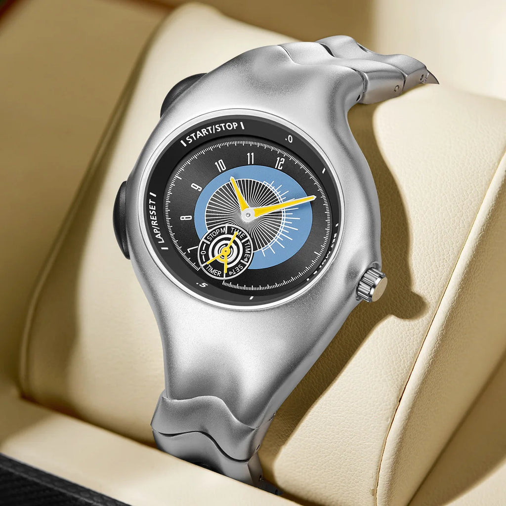Alien Twist Original Watch Distorted Y2K Watch Fashion Trendy Retro Watch Premium ins Sports Niche Personality Design Men Quartz