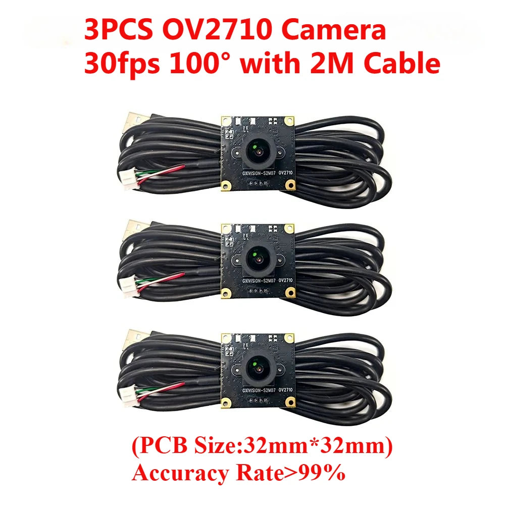 GXIVISION USB Camera Module IMX179 /OV2735/OV9732/OV2710 100 Degree 30fps 2M Cbale No Distortion,Compatible For Autodarts.io