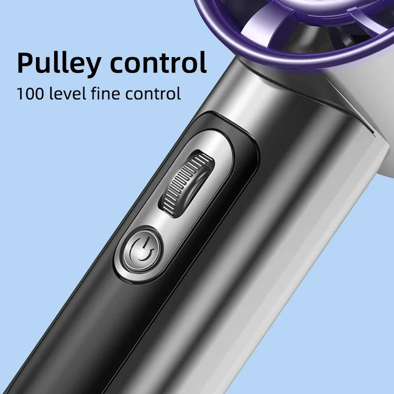 Lenovo Handheld Fan 100 Speeds Adjustable USB Rechargeable Mini Turbo High Speed Cooling Fan for Outdoor Travel Office Home New