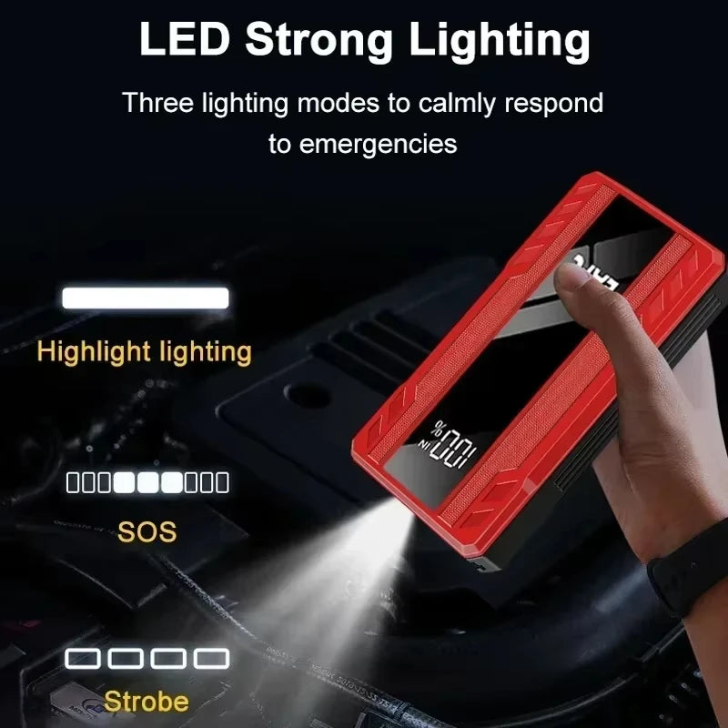 EAFC 1000A 12V Car Jump Starter Power Bank Portable Power Bank with USB Quick Charge & LED Light for Cars, Trucks, Motorcycles