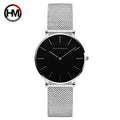 Hannah Martin Women Watch Original Imported Japanese Movement Stainless Steel Mesh Belt Classic Minimalist Wind Rose Gold Watch