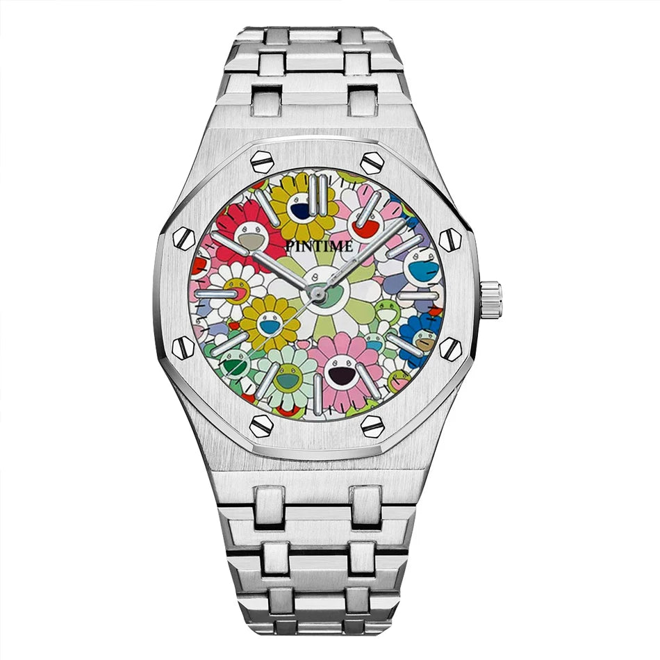Retro Men's Quartz Qatch Luxury and Fashionable Women's Clock Luminous Sports Watch Alloy Business Quartz Wristwatch Gift