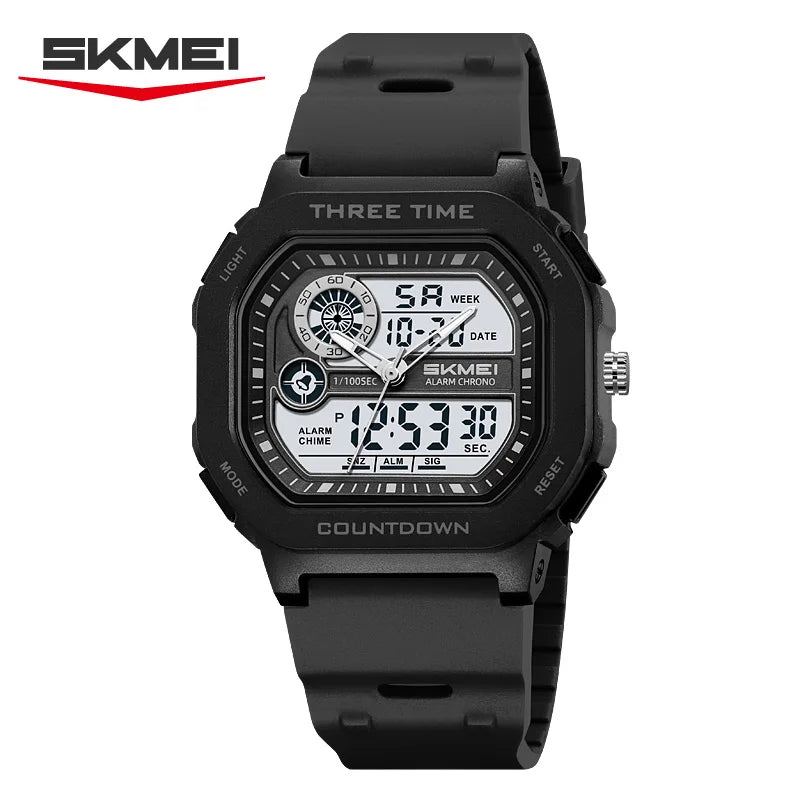 SKMEI 2641 New Leisure Sports Dual Display Men's Digital Watch Waterproof Multifunctional Electronic Military Watch reloj hombre
