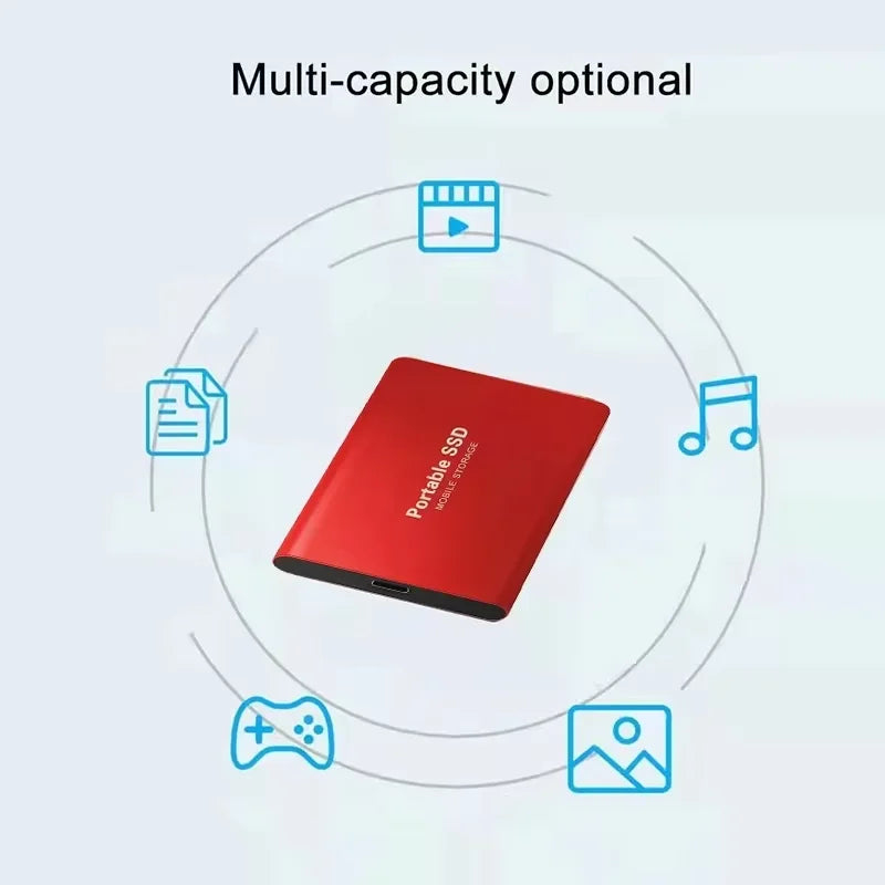 Ultra Fast Portable SSD 1TB High-speed External Hard Drive 4TB Ultra Durable Hard Disk 16TB Solid State Drive for Laptop PC MAC