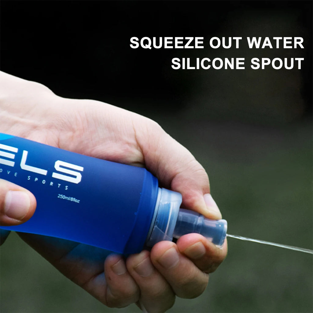 Cycling Sports Water Bottle Leak Proof Durable Soft Flask High Flow BPA Free Portable TPU Folding Water Cup Outdoor Running
