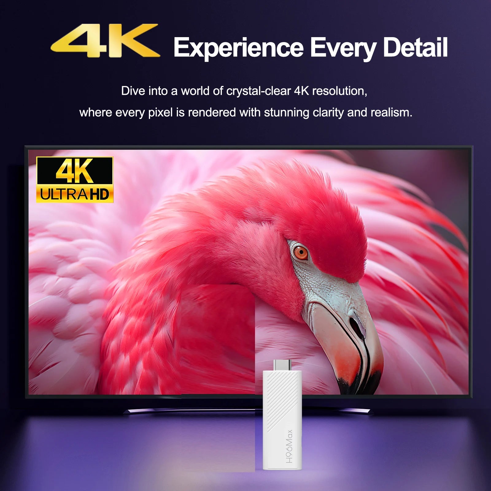 H96 Max Android TV Stick Allwinner H313 Quad Core 4K Wifi6 BT Voice Assistant Remote Control