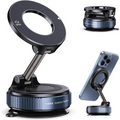 Upgraded 360° Vacuum Magnetic Phone Holder, Magnetic Car Phone Mount, Hands-Free Suction Cup Phone Holder for Car/Gym/Mirror
