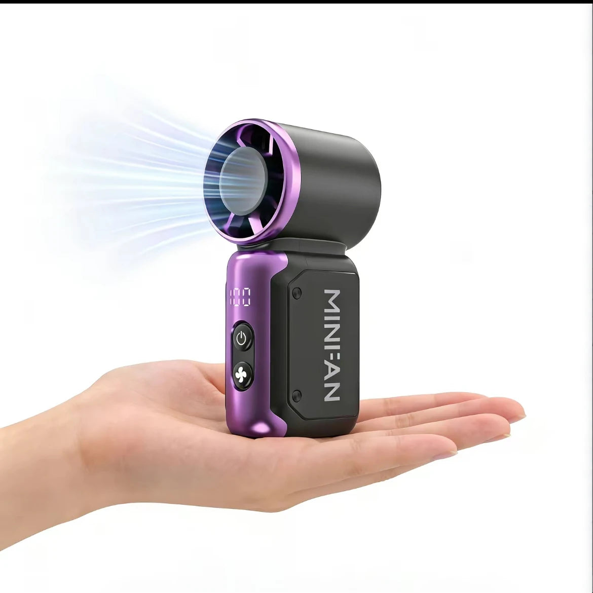 Portable silent mini bladeless electric fan, suitable for outdoor, travel, and office use, travel accessories