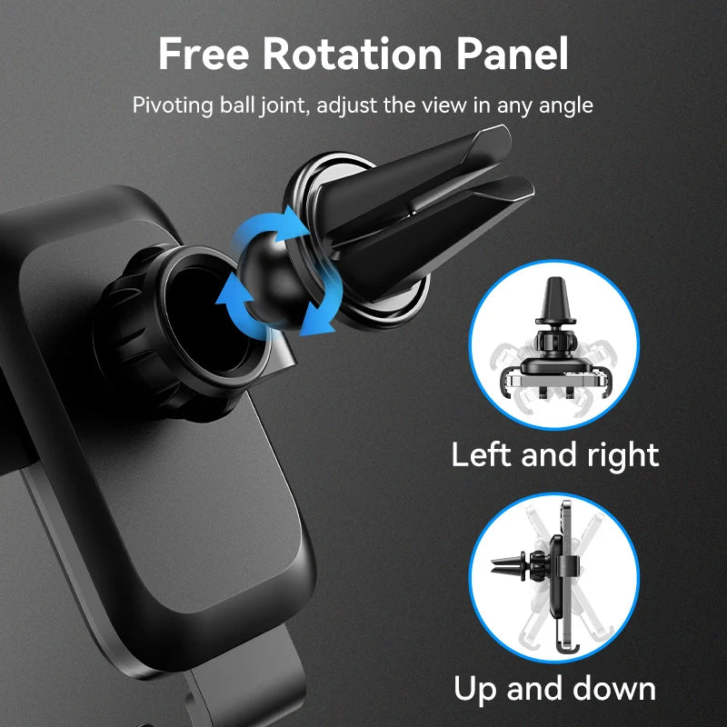 Vention Car Phone Holder Mount, Gravity Auto Locking Universal Phone Holder with Hook Clip for Car Air Vent for iPhone Samsung