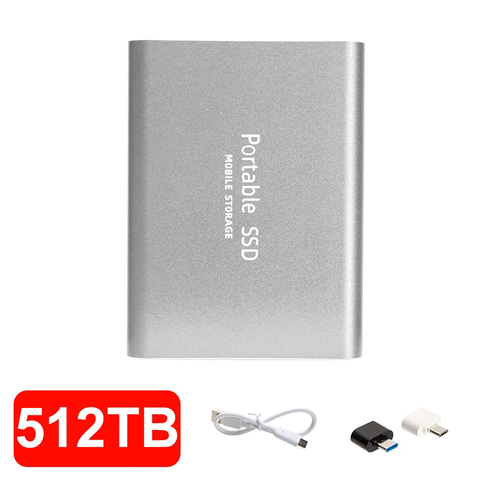 12TB External SSD Portable USB C Solid State Drive Ultra Thin Powerful Performance Game File Storage