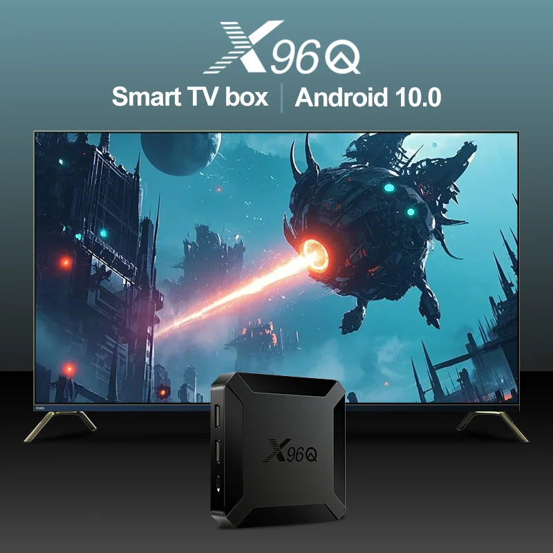 Hot X96Q Android 10.0 Fast Smart TV BOX 2GB 16GB Allwinner H313 Quad Core 4K 2.4G Wifi Set top box 1G8G Media Player