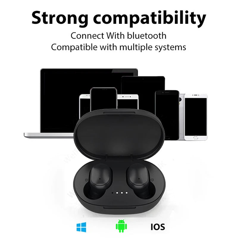 For Xiaomi Original TWS Wireless Bluetooth Earphones Sport Earbuds Noise Cancelling Headsets For Redmi Airdots iPhone Headphones