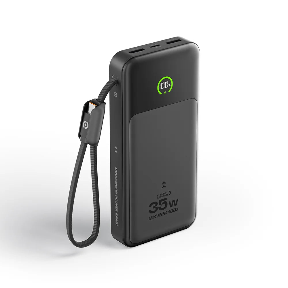 【CCC】MOVESPEED P20 Blade-Shape Battery Power Bank 20000mAh 35W Fast charging Powerbank External Charger for iPhone 17Pro Samsung