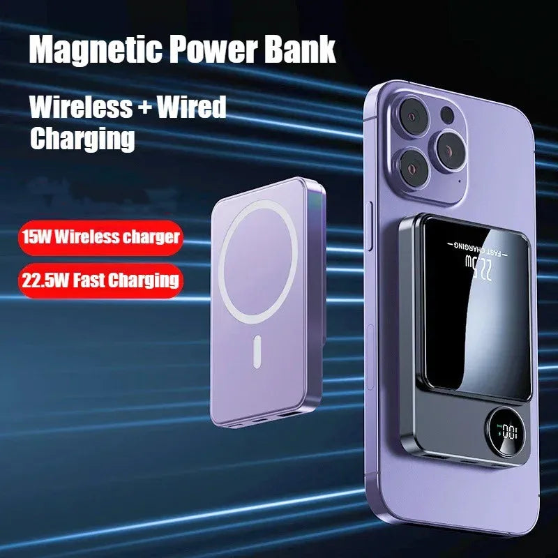 Magnetic Wireless Portable Power Bank 22.5W for MagSafe Fast Charging 10000mAh Battery Charger Cases for iphone Samsung Xiaomi