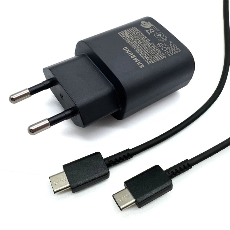 Samsung 25W Super Fast Charger Usb Type C Cargador For Galaxy S23 S24 S21 S22 Plus A54 A34 Adapter For Z Flip 5 3 fold 6 5 3 4 2