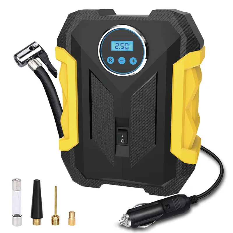 Portable Automobile Air Compressor Digital Tire Inflation Pump LED Lamp Tire Compression Pump Compressor For Car Motorcy