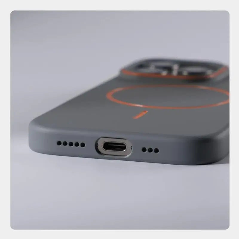 Ultrathin Simple For Magsafe Phone Case for Iphone 16 Pro Max 15 14 13 12 Matte Hit Color Lens Wireless Charging Hard PC Cover