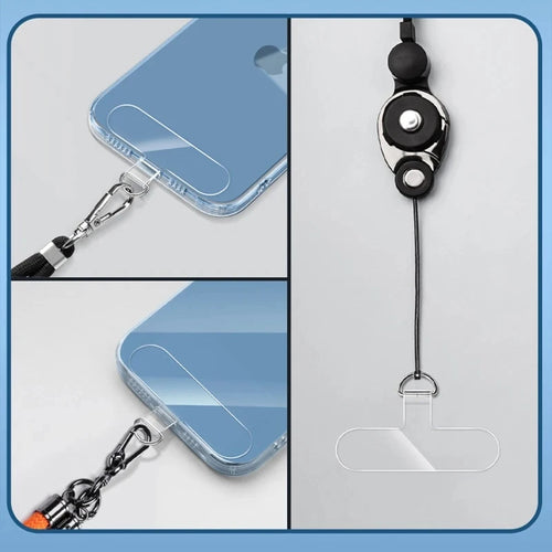 10/5/1Pcs Universal Tpu Mobile Phone Anti-lost Xyun Lanyard Card Gasket Nylon Detachable Phone Hanging Cord Strap Patch Tether