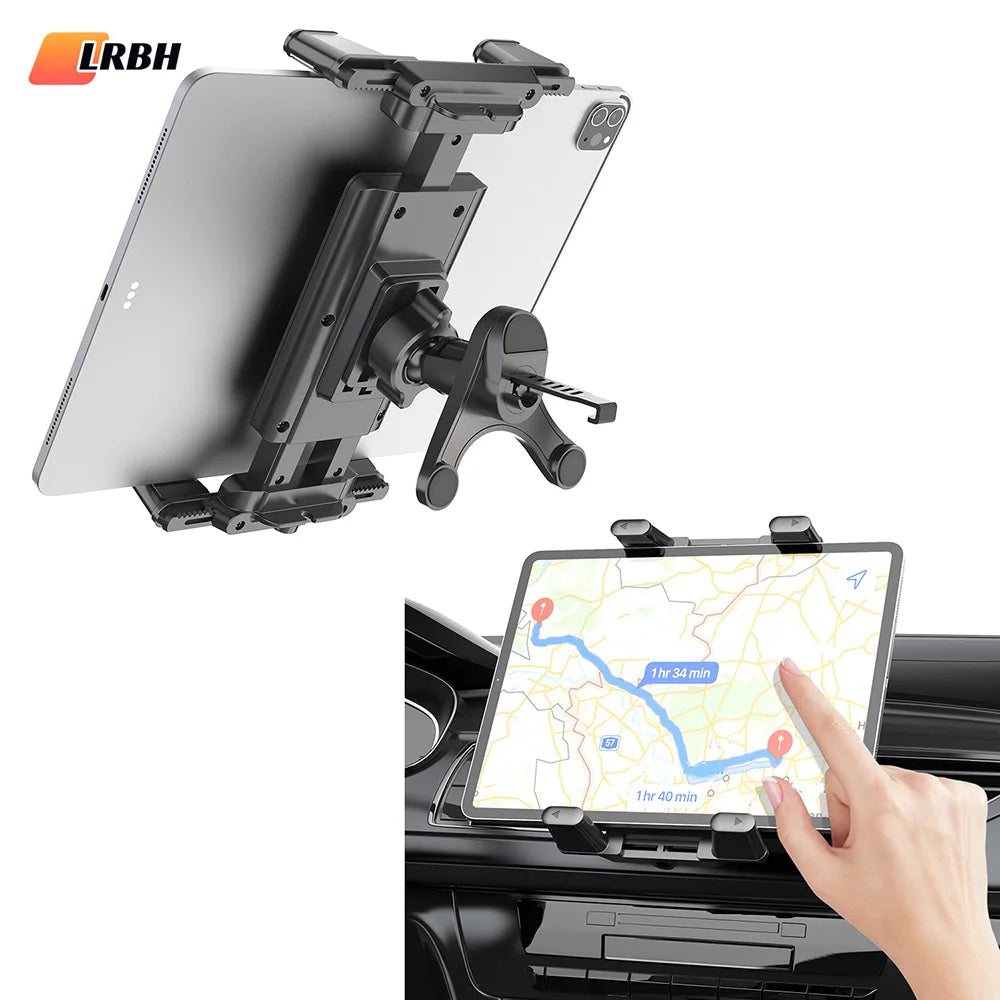 Car Air Vent Universa Holder Mount, Stand Compatible with 7" - 12.9" Tablets iPad ,4" - 7"Folding Screen/straight Panel Phone