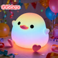 Cute Silicone Squishy Fox Rabbit Night Lamp Dimmable Rechargeable Nursery Nightlight with Timer & Touch Sensor for Bedside Table