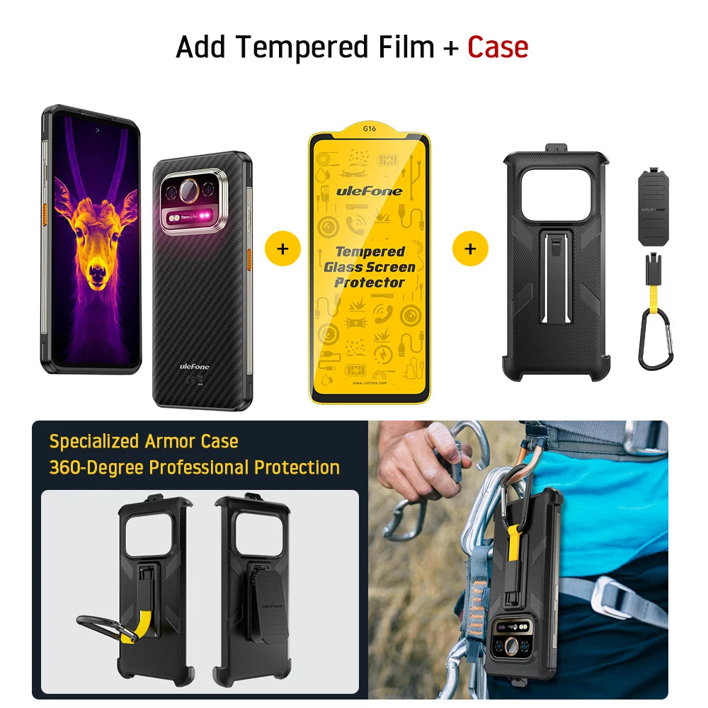 Ulefone Armor 25T Pro 5G  Thermal Imaging Rugged Phone  Android 14 33W 64MP Night Vision Mobile Phone NFC Waterproof Smartphone