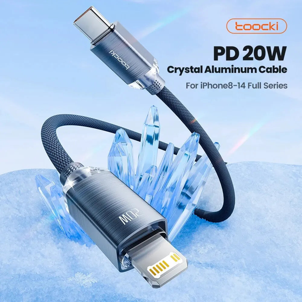 Toocki USB C to Lighting Cable for iPhone 14 13 12 11 Pro Max Mini 8 7 Plus AirPods iPad Fast Charging Type C Lightning Cable