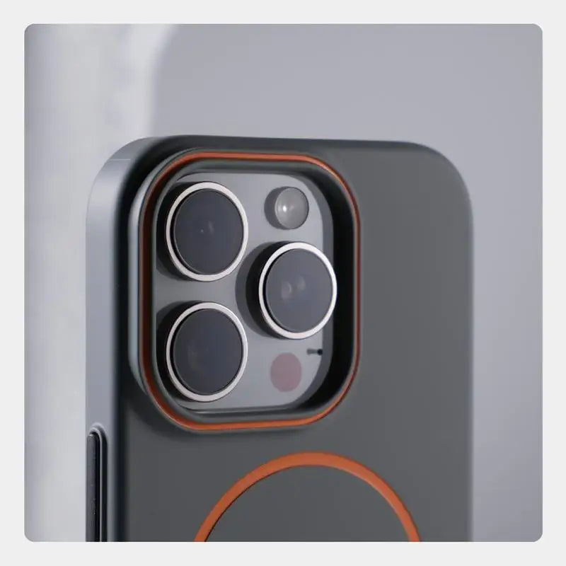 Ultrathin Simple For Magsafe Phone Case for Iphone 16 Pro Max 15 14 13 12 Matte Hit Color Lens Wireless Charging Hard PC Cover