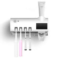 UV Sterilizer Toothbrush Holder Multifunctional Toothpaste Dispenser Wall Mount Smart Toothbrush Storage Box with UV Disinfectio