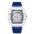UTHAI BK134 Fashionable Men watch barrel shaped transparent waterproof quartz watch sports clock gift watches for man