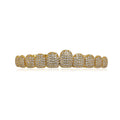 Iced Out Teeth Grillz 10 Top 10 Bottom 5A CZ Stones 14K Gold Plated Zircon Tooth Caps Rapper Mouth Jewelry