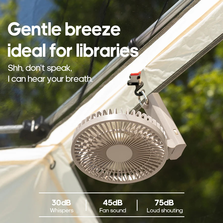 New Portable Folding Handheld Fan 3600mAh Desktop Rechargeable Fan 100-speed Wind Angle Adjustable for Home Outdoor Travel